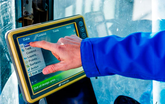 Tecnologia Topcon 3D para controle de máquinas